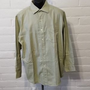 Brooks Brothers dress shirt green 17 neck